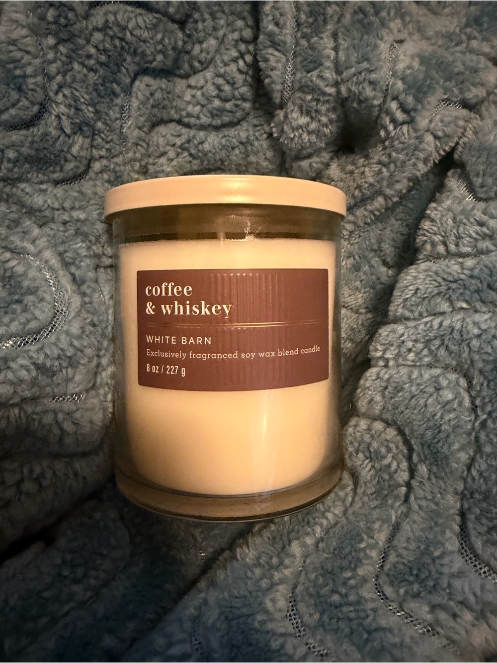 White Barn Coffee & Whiskey Candle - Cream Wax with Brown Label